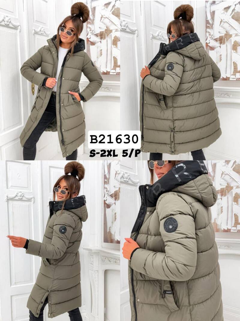 Kurtki damskie zimowe Roz S-2XL, 1 Kolor Paczka 5 szt 